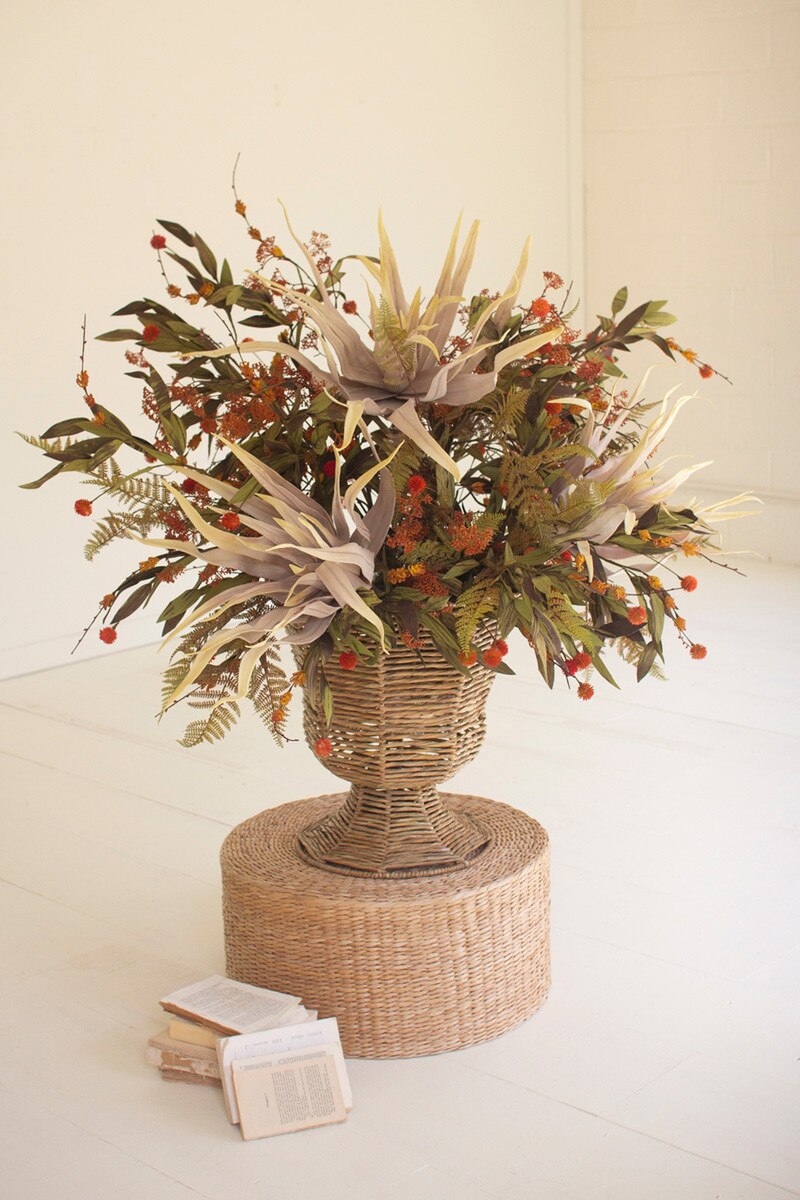Iron and Seagrass Urn