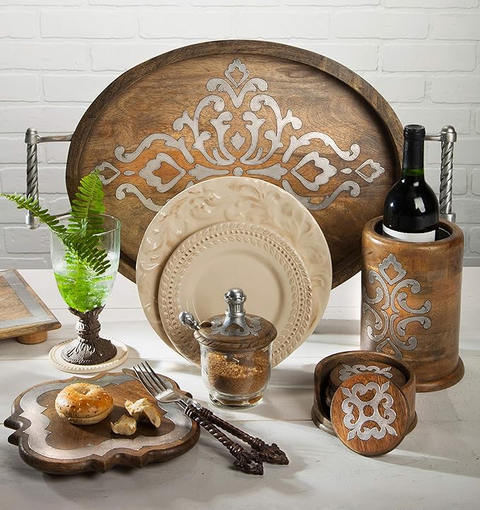 Wood And Metal Honey Jar