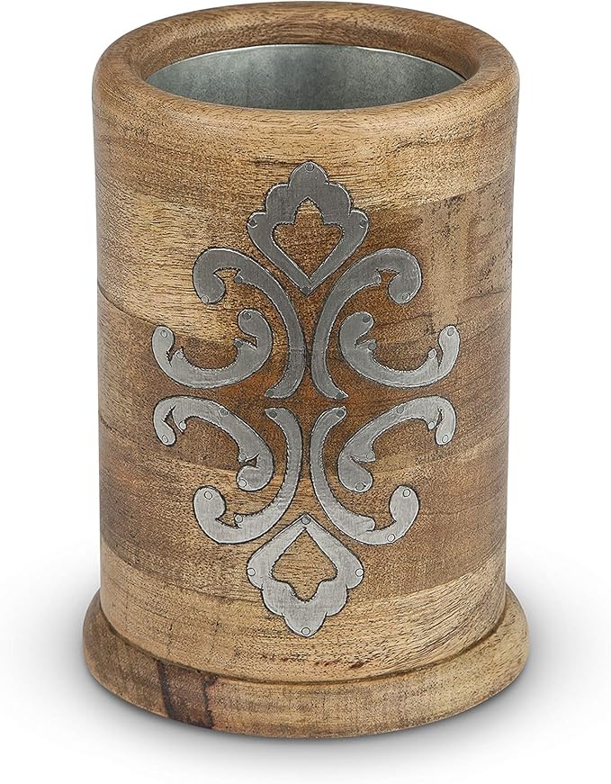 Heritage Collection Wood And Metal Inlay Wine Chiller