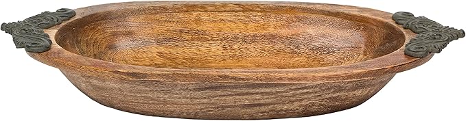 Heritage Collection Antiquity Oval Display Wood Bowl