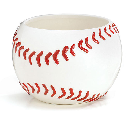 Large Baseball Ceramic Planter