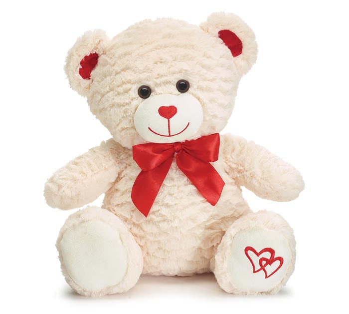 10" Valentine Bear Hugs and Kisses Heart Plush Figure Stuffed Animal Toy