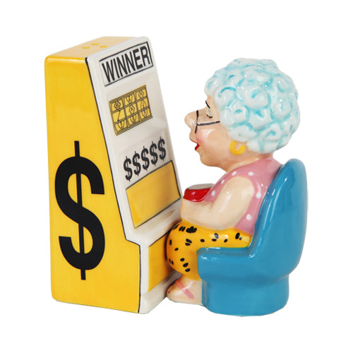Casino Queen Grandma Magnetic Salt & Pepper Shakers