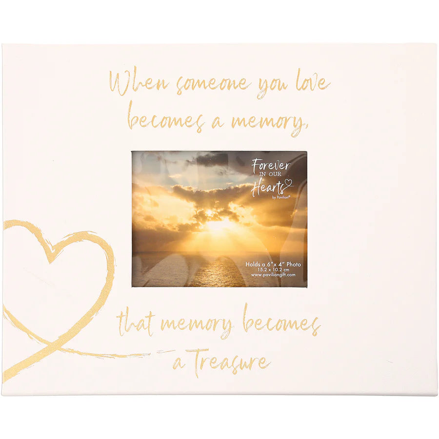 When Someone You Love Becomes a Memory White & Gold Memory Box