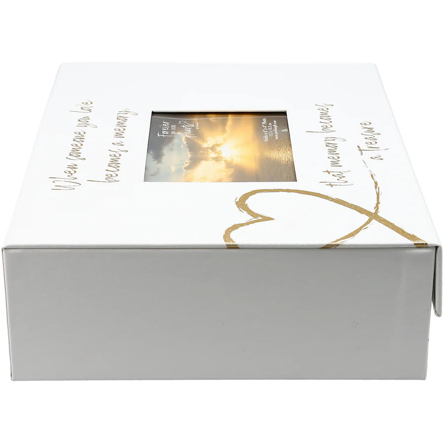 When Someone You Love Becomes a Memory White & Gold Memory Box