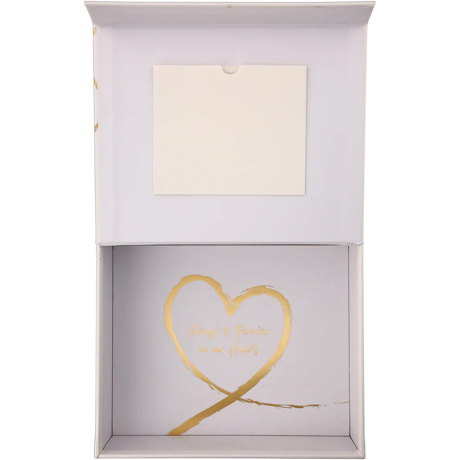 When Someone You Love Becomes a Memory White & Gold Memory Box