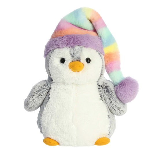 PomPom Penguin 9" Pom Pom Rainbow Hat