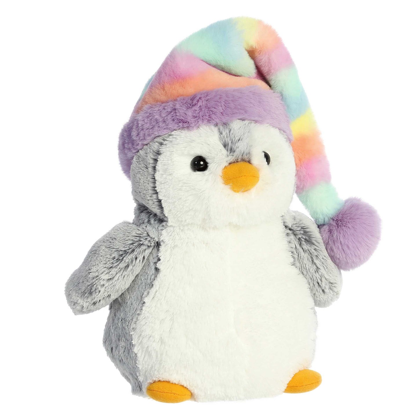 PomPom Penguin 9" Pom Pom Rainbow Hat