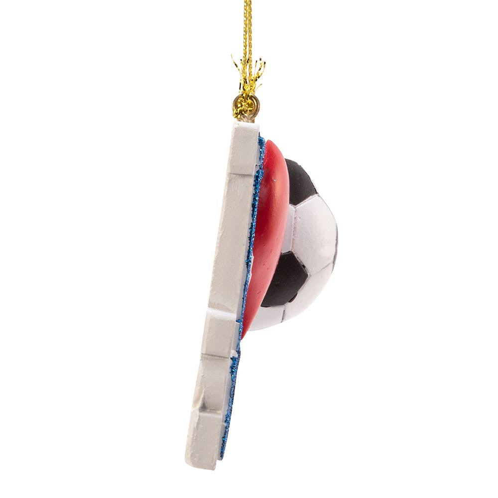 3.75" Resin "I Love Soccer" Ornament