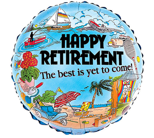 17" Happy Retirement Balloon