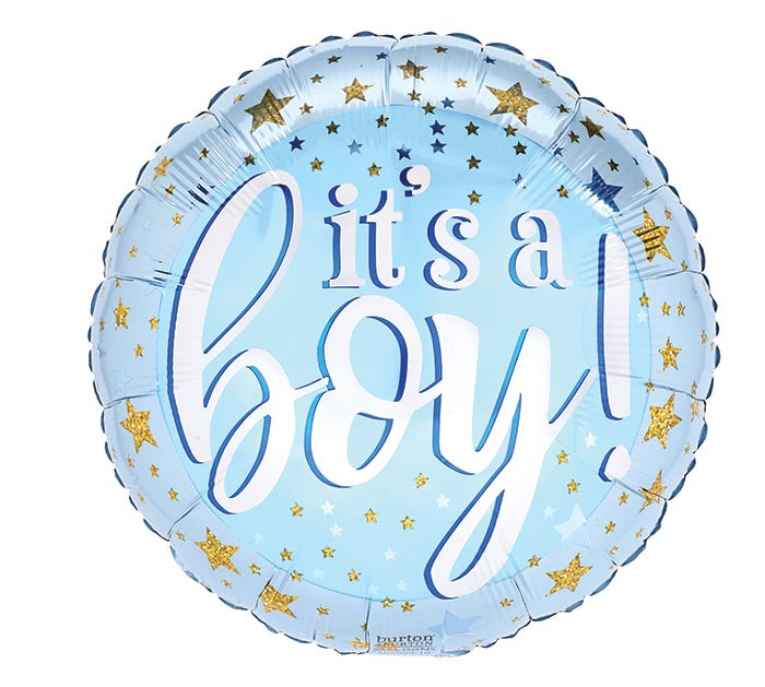17" It's A Boy Blue Balloon