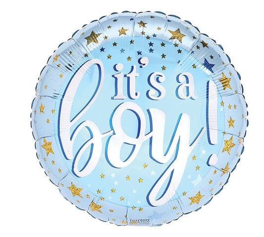 17" It's A Boy Blue Balloon