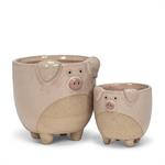 Small Pig On Legs Planter