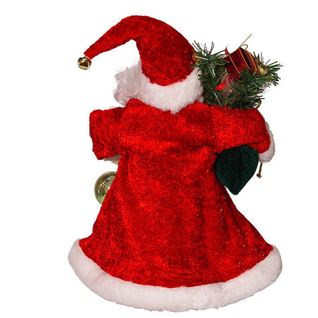 Fiber-Optic LED Santa Treetop