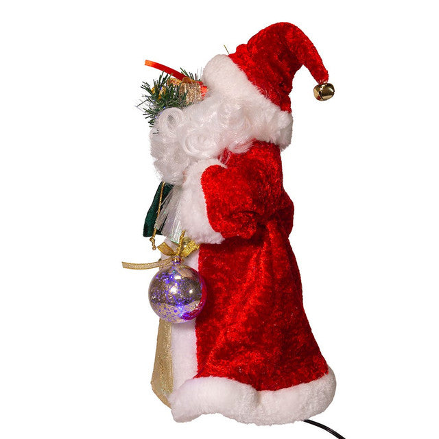 Fiber-Optic LED Santa Treetop