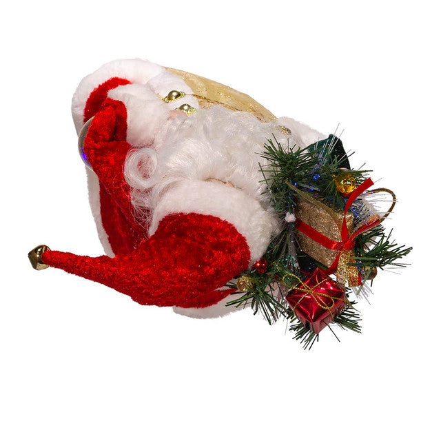 Fiber-Optic LED Santa Treetop