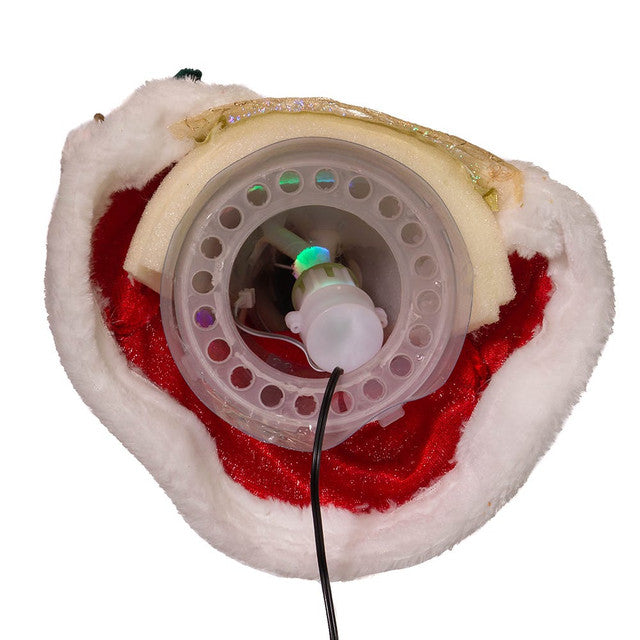 Fiber-Optic LED Santa Treetop