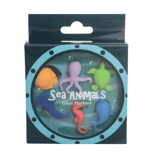 Silicone Sea Animals Wine Markers Set