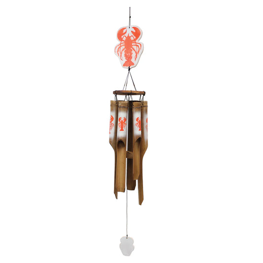 Bamboo Lobster Top Wind Chime Multicolor