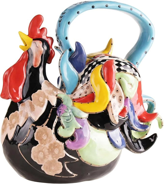 Funny Back Rooster Teapot