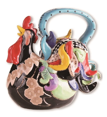 Funny Back Rooster Teapot
