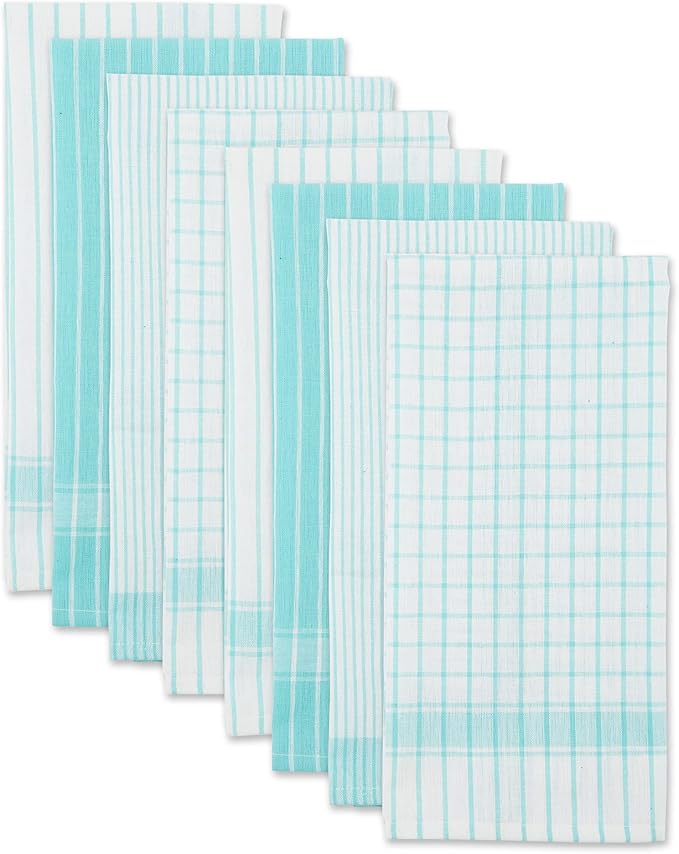 Everyday Aqua Woven Dishtowel Set