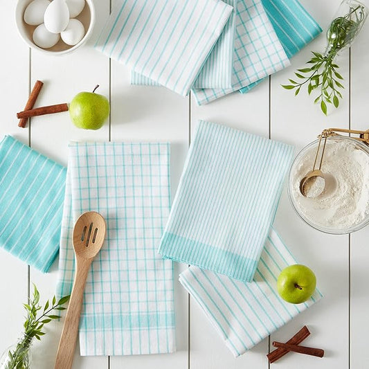 Everyday Aqua Woven Dishtowel Set