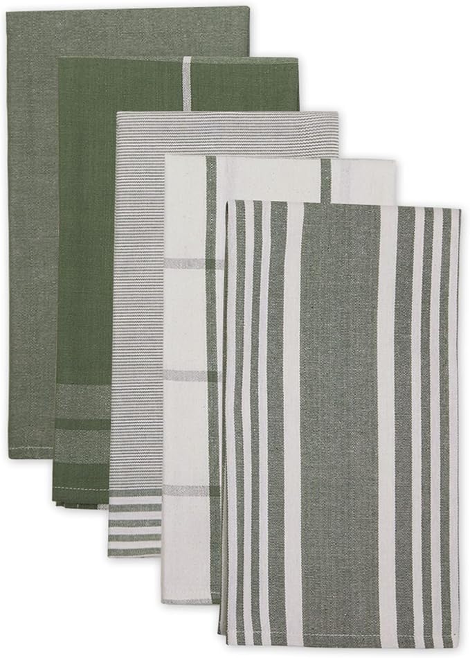 Assorted Woven Dishtowel Collection Classic Oversized Artichoke