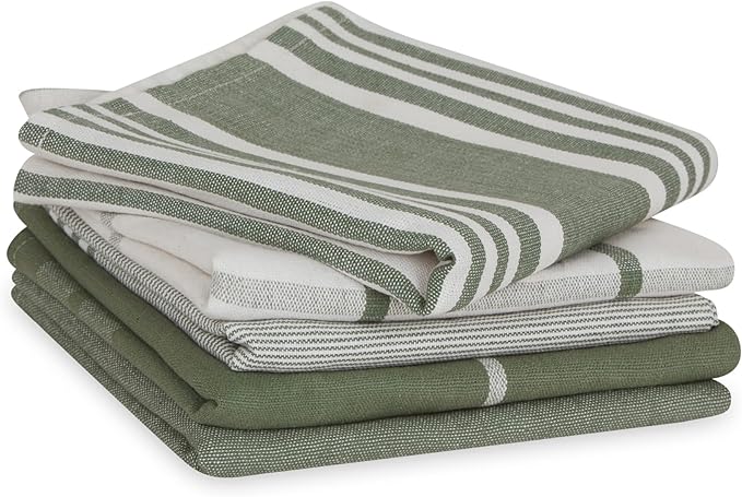 Assorted Woven Dishtowel Collection Classic Oversized Artichoke