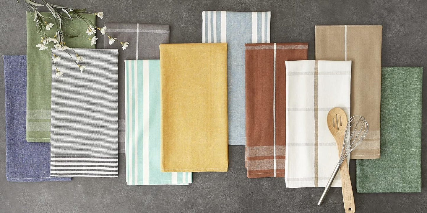 Assorted Woven Dishtowel Collection Classic Oversized Artichoke