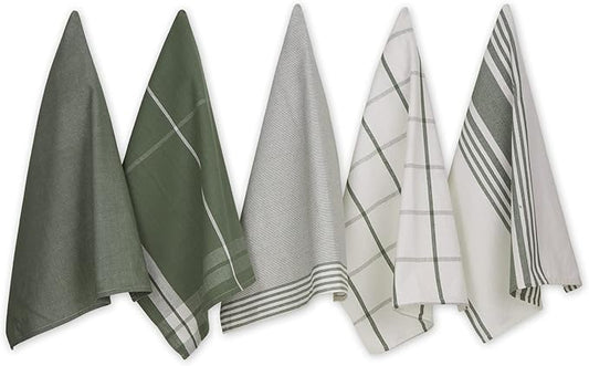 Assorted Woven Dishtowel Collection Classic Oversized Artichoke