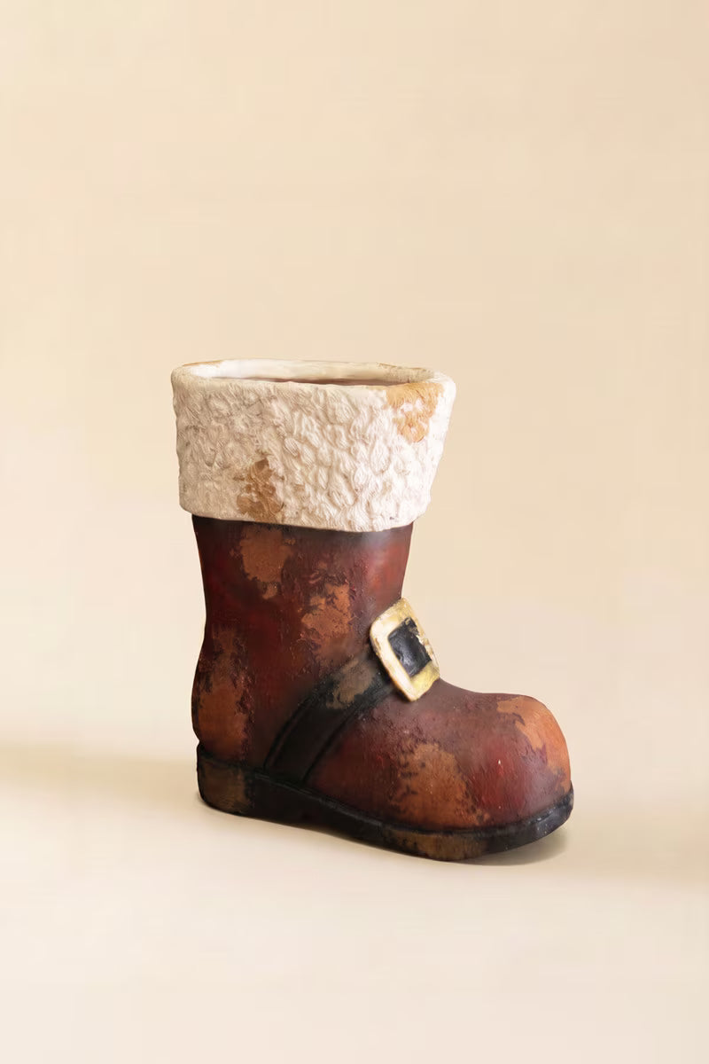 Faux Concrete Santa Boot