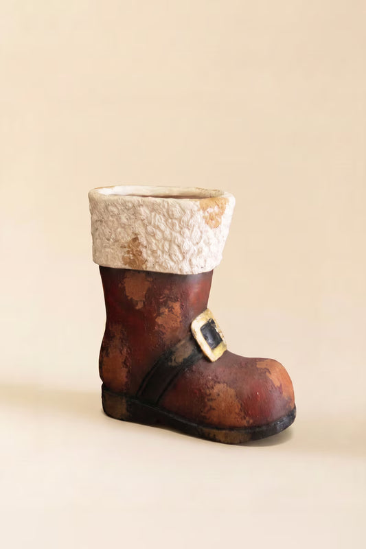 Faux Concrete Santa Boot
