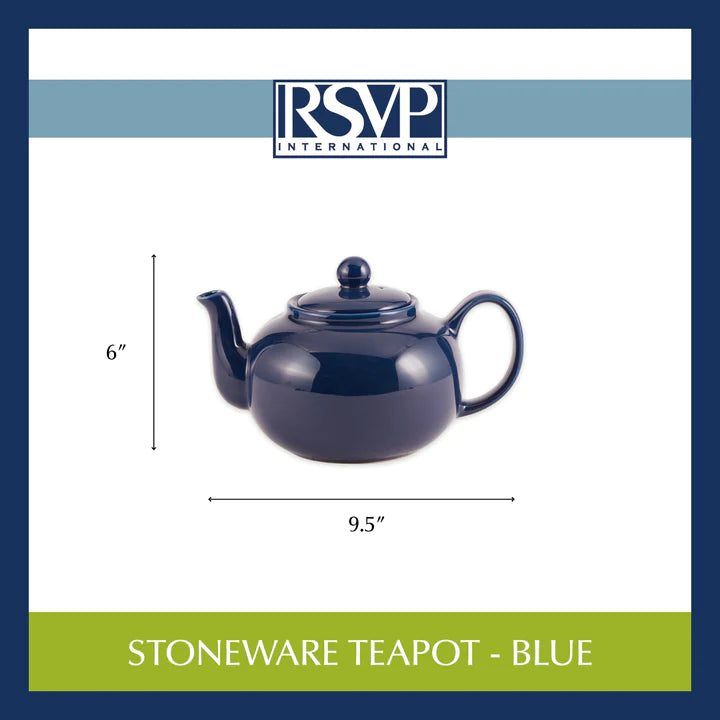 Blue Stoneware Teapot