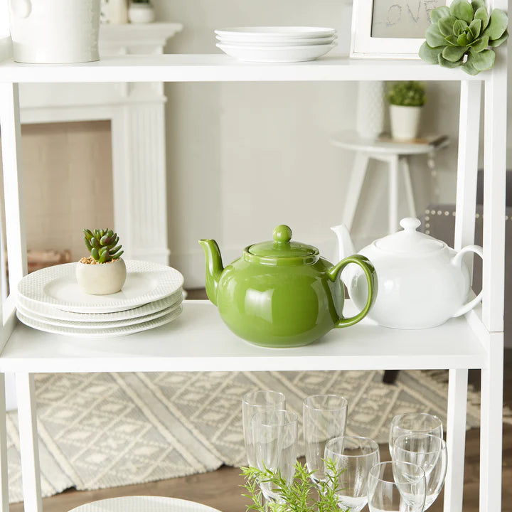 Green Stoneware Teapot