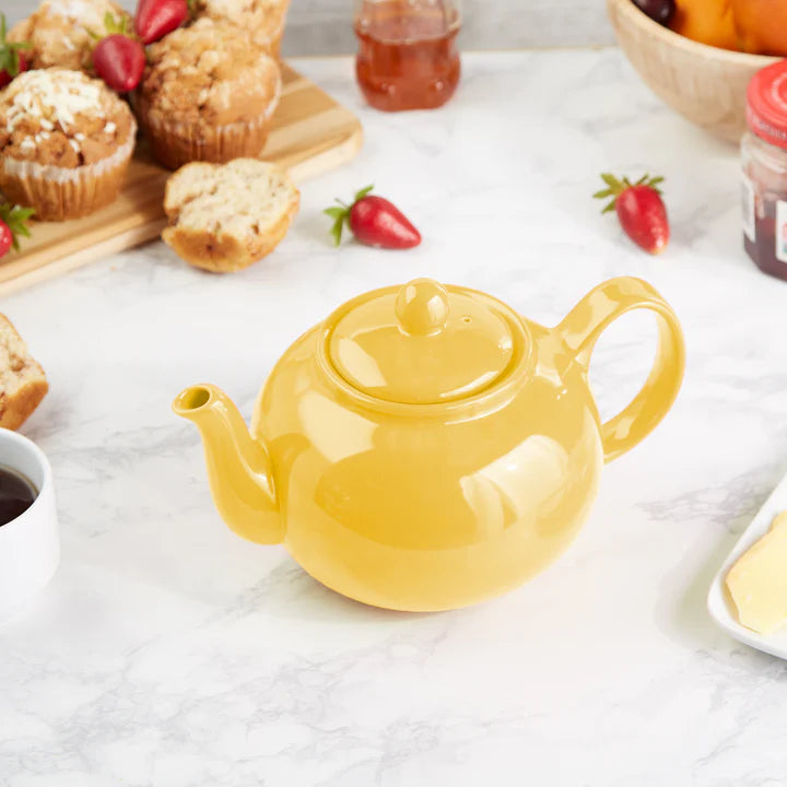 Yellow Stoneware Teapot