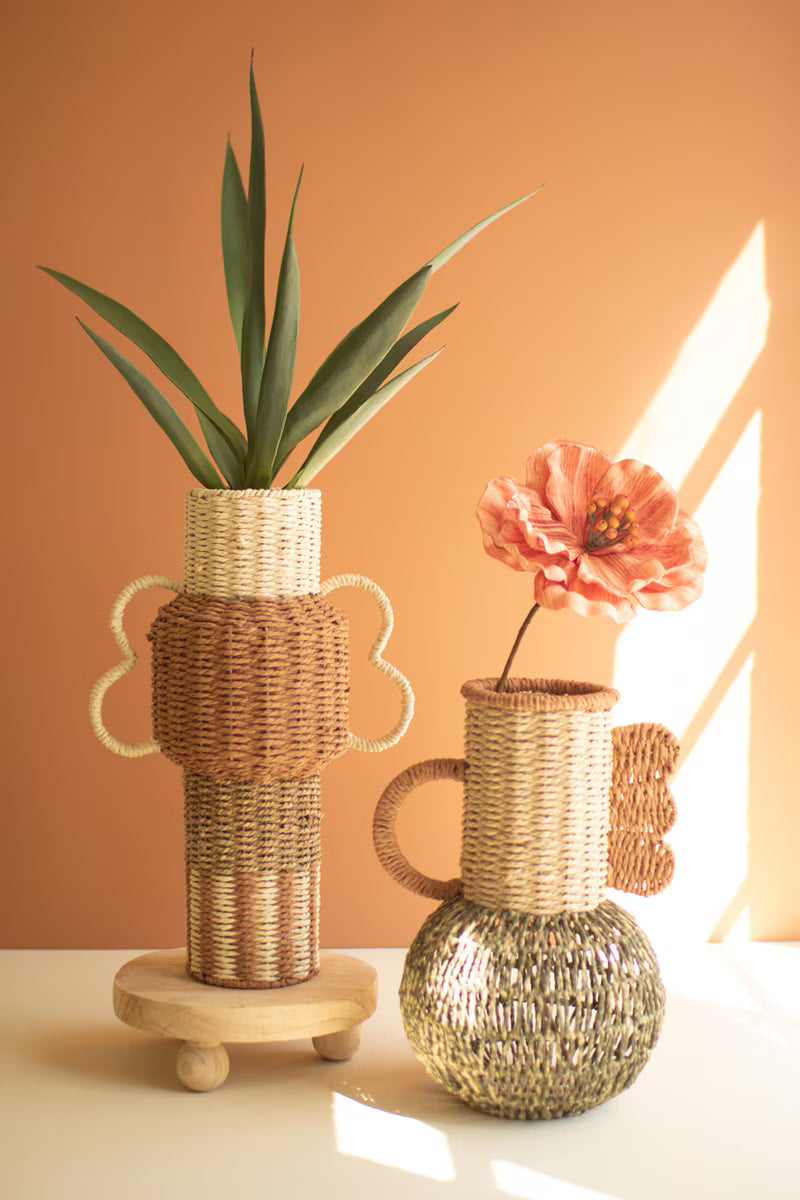 Set of 2 Twisted Paper Urns