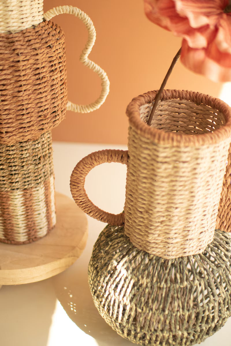 Set of 2 Twisted Paper Urns