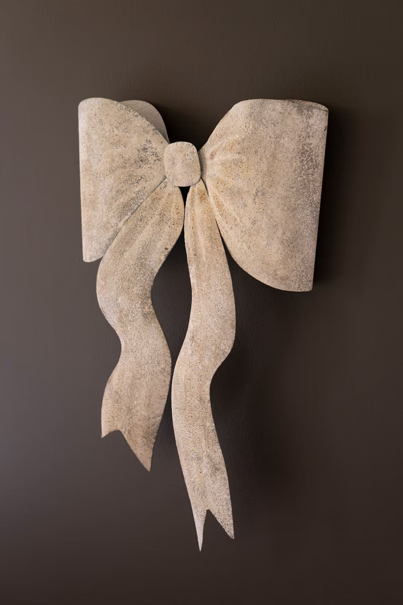 Rustic Metal Christmas Bow Door Hanger
