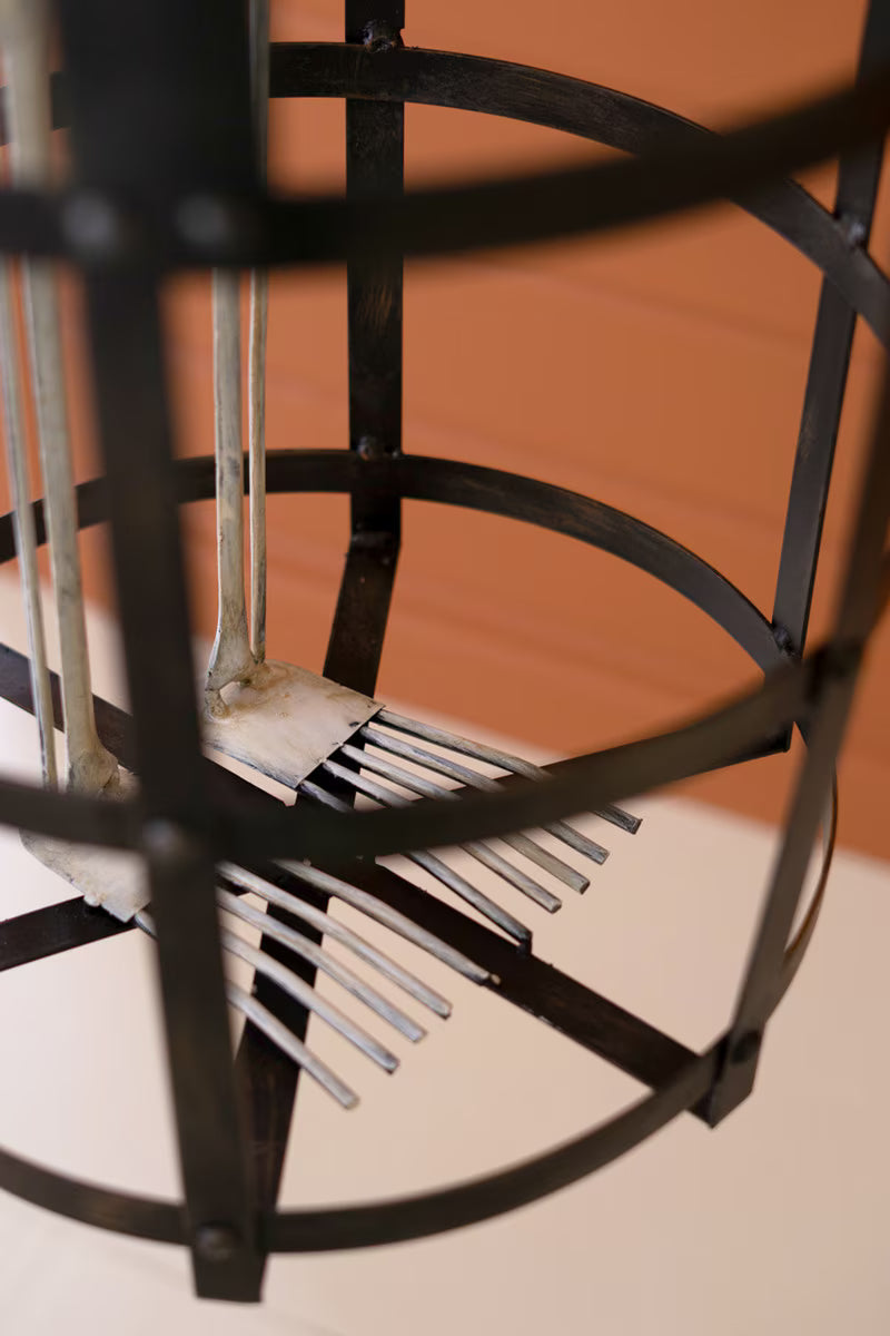Metal Halloween Skeleton in a Cage
