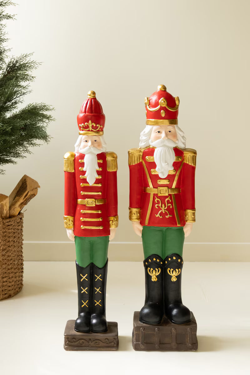 Set of 2 Resin Christmas Soldiers