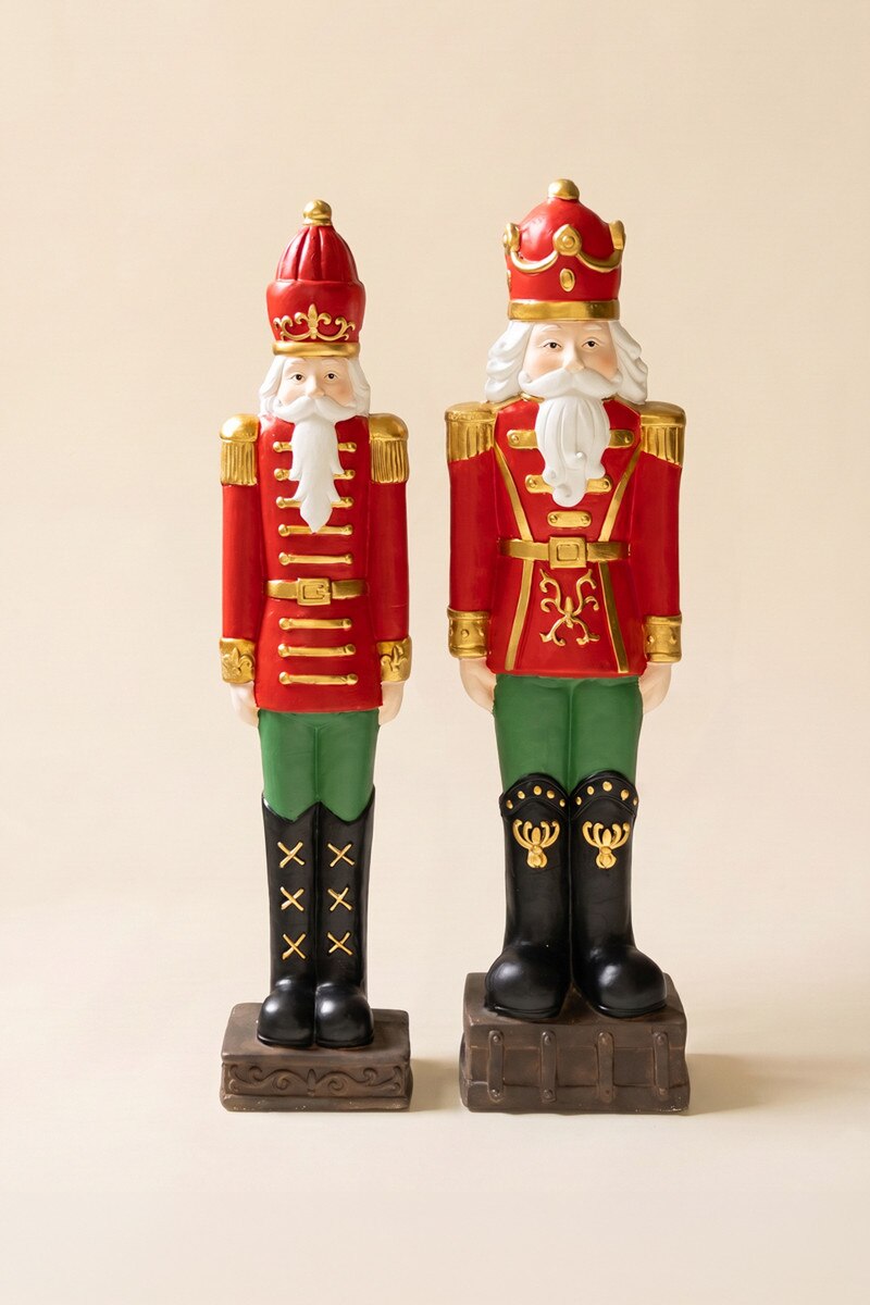 Set of 2 Resin Christmas Soldiers