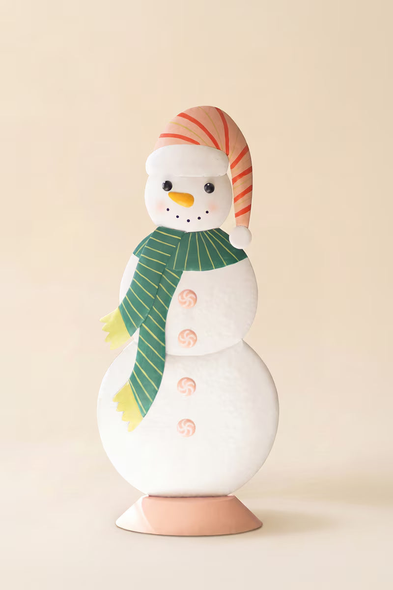 Large Metal Colorful Snowman