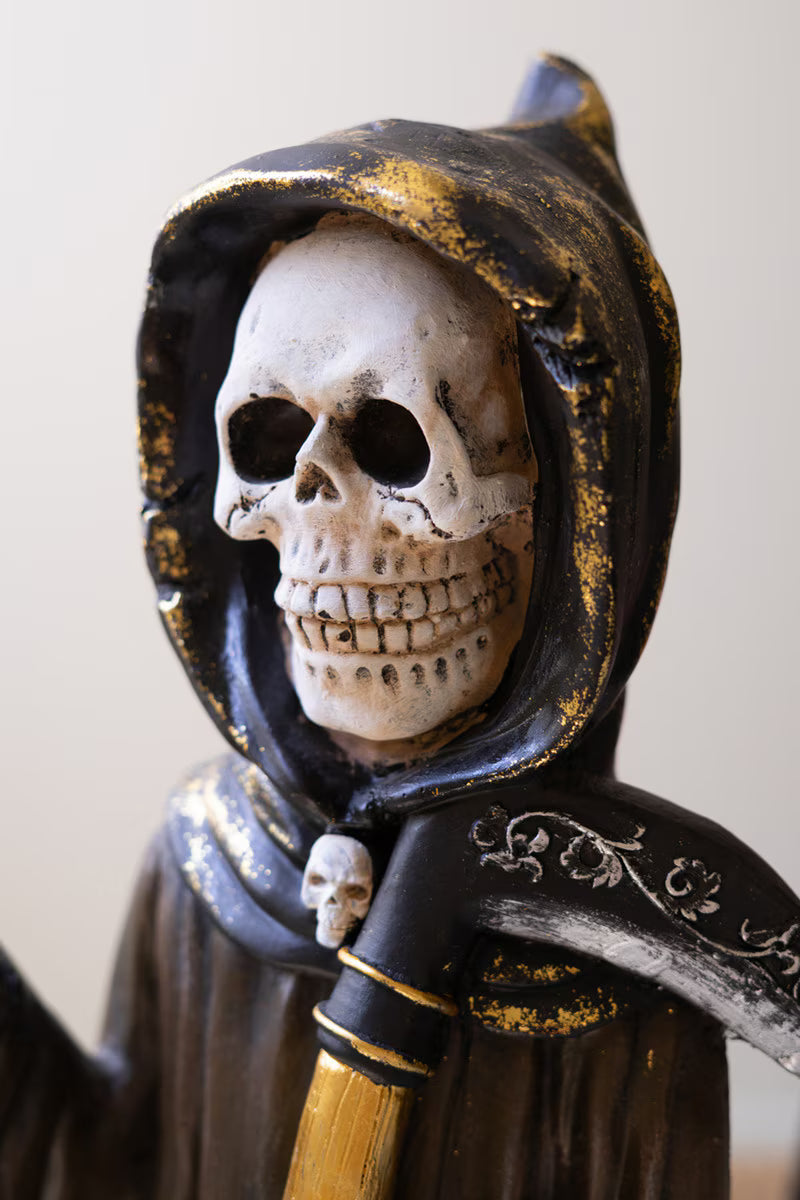 Set of 2 Painted Resin Halloween Grim Reapers