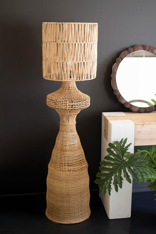 Rattan Floor Lamp with Shade