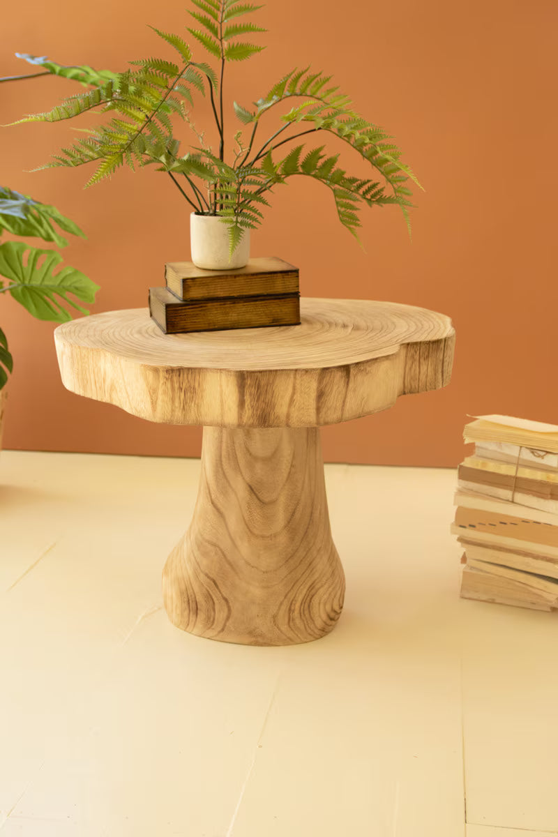 Live-Edge Wood Accent Table