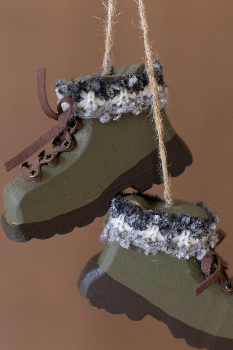 Green Boots Christmas Ornament