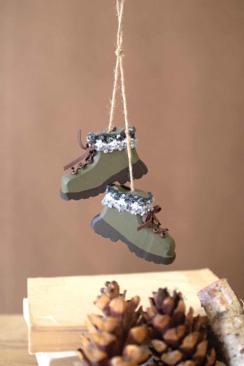 Green Boots Christmas Ornament
