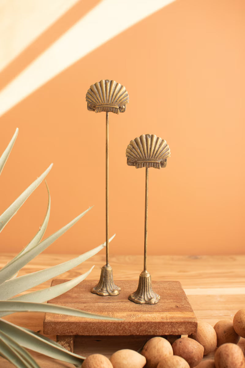 Set of 2 Metal Shell Note Clips