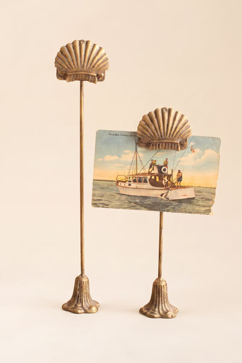 Set of 2 Metal Shell Note Clips